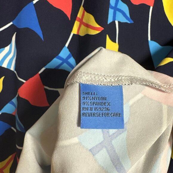 J. McLaughlin Blue Flag Print Cap Sleeve Signature Top‎ Size XS - Picture 5 of 6